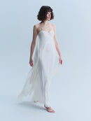 Valentino Early 2000s White Silk Corset Gown