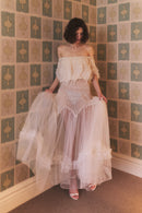 Zandra Rhodes 1973 White Tulle Gown