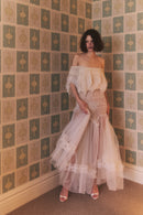 Zandra Rhodes 1973 White Tulle Gown