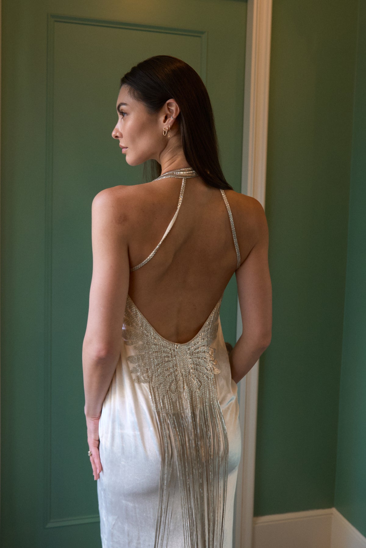 Ralph Lauren SS2012 Beaded Backless Gown