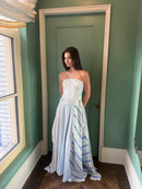 Ralph Lauren White & Blue Patchwork Dress