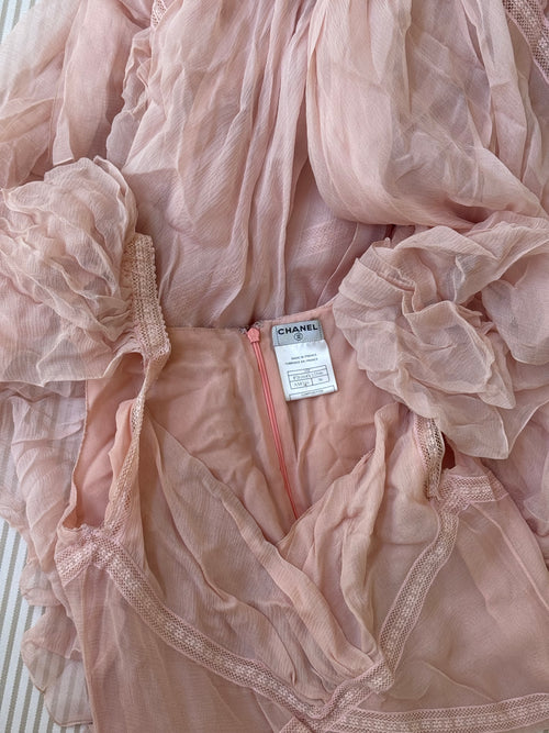 Chanel SS2005 Pink Silk Runway Gown