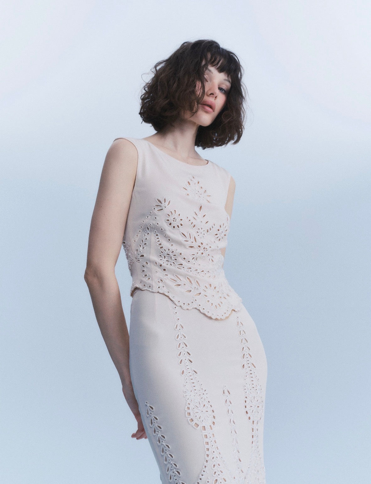 Valentino 90s Beaded Skirt Set