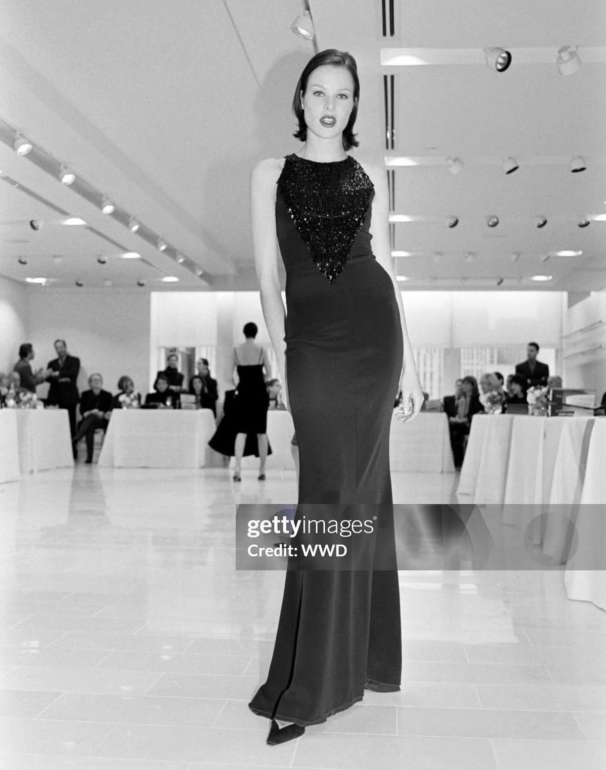 Valentino SS1998 Beaded Fringe Gown
