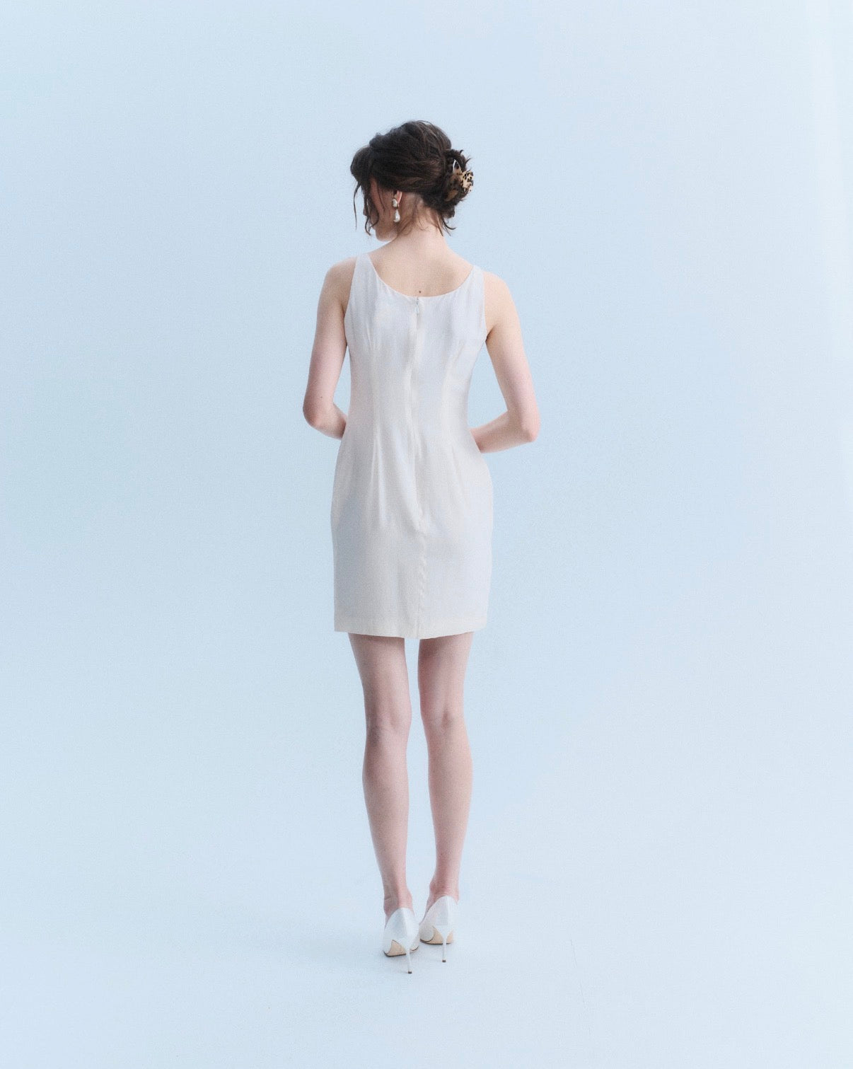 Chanel SS2007 Silk Shift Dress CC Logo