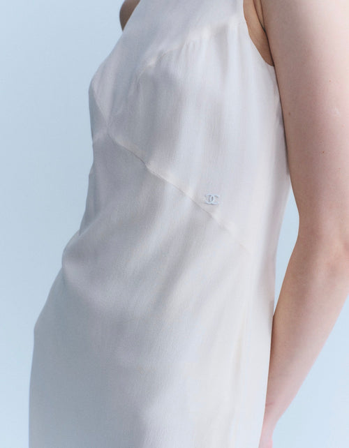 Chanel SS2007 Silk Shift Dress CC Logo