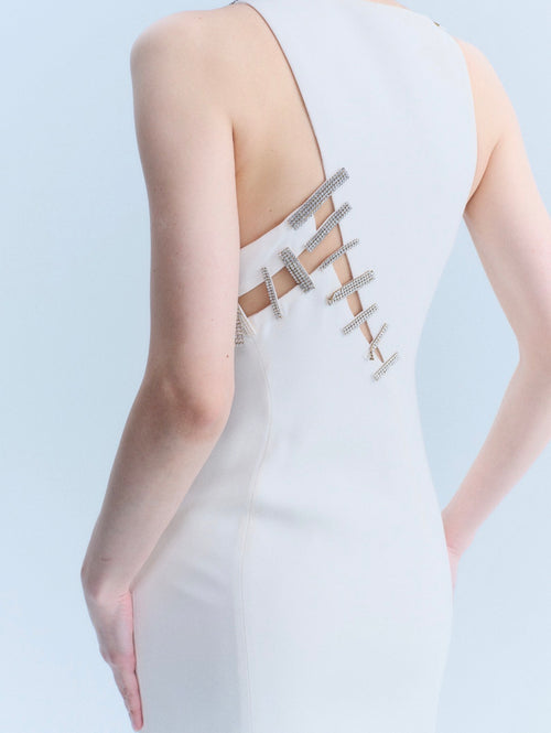 Versace 2015 Crystal Slash Gown