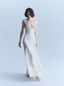 Versace Early 2000s White Silk Gown