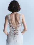 Versace Early 2000s White Silk Gown