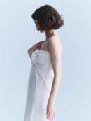 Valentino Early 2000s White Silk Gown