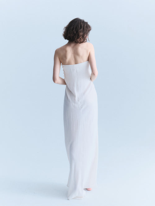 Valentino Early 2000s White Silk Gown