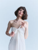 Valentino Early 2000s White Silk Gown