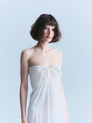 Valentino Early 2000s White Silk Gown