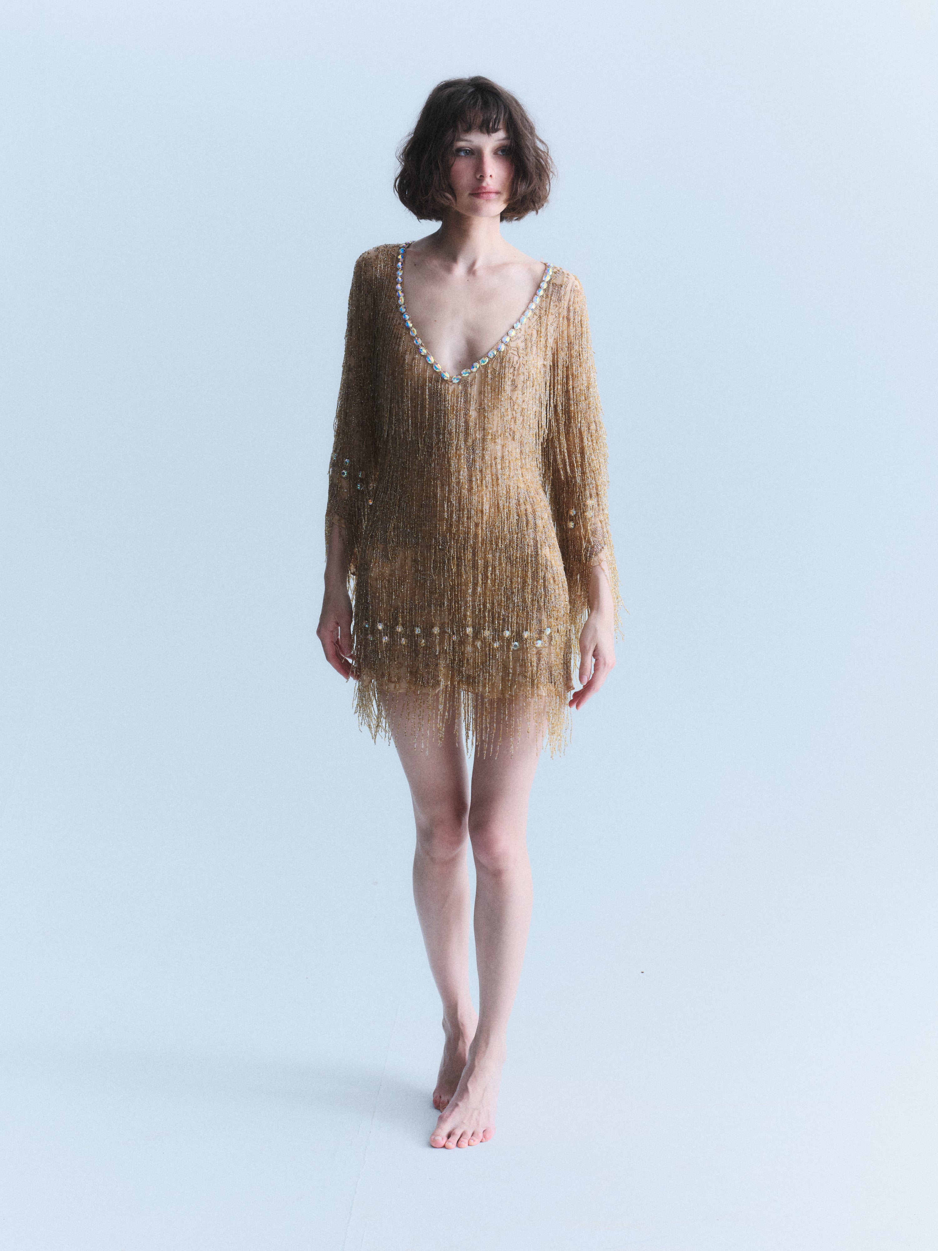 Cavalli FW2002 Beaded Fringe Mini