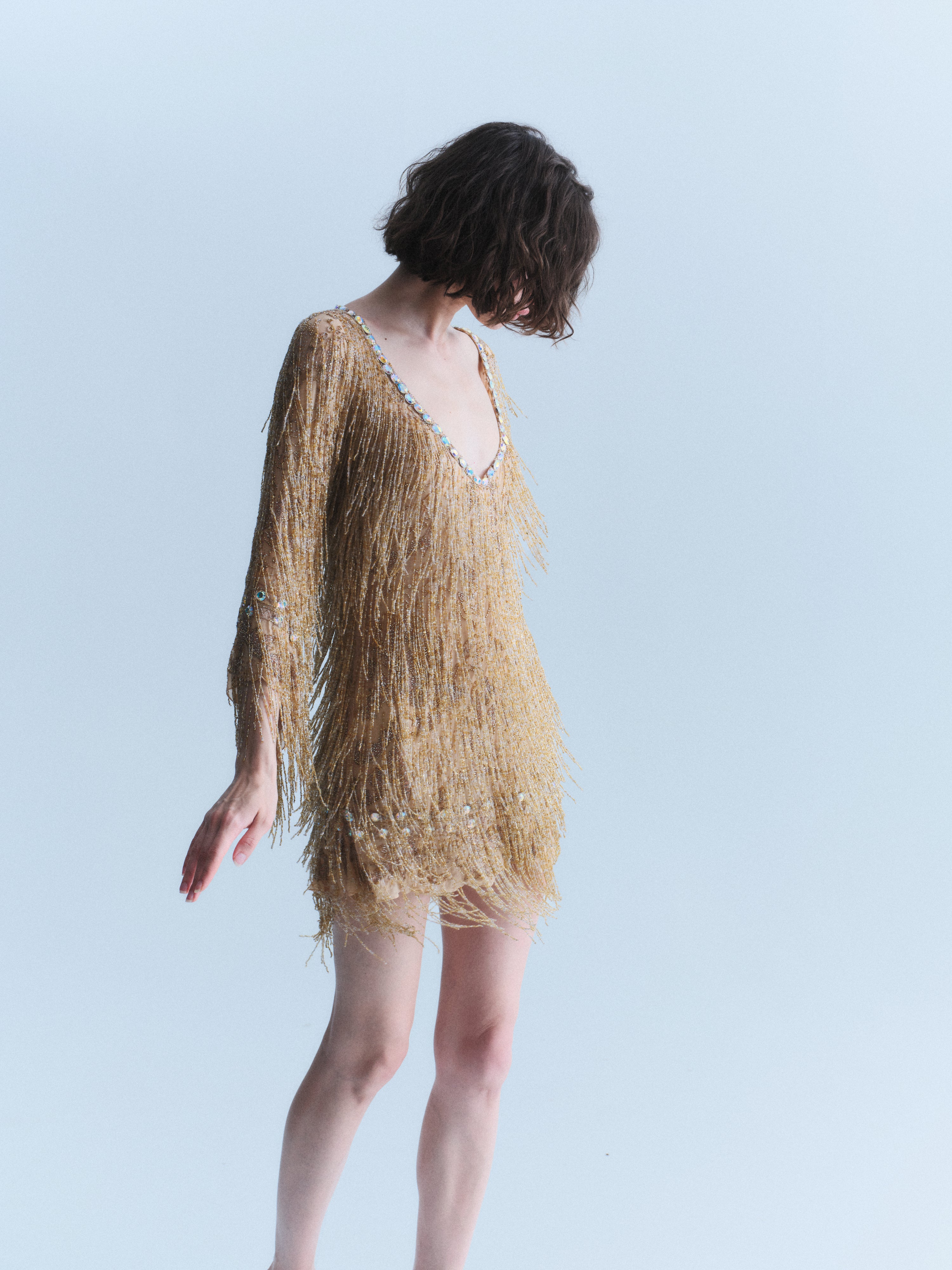 Cavalli FW2002 Beaded Fringe Mini