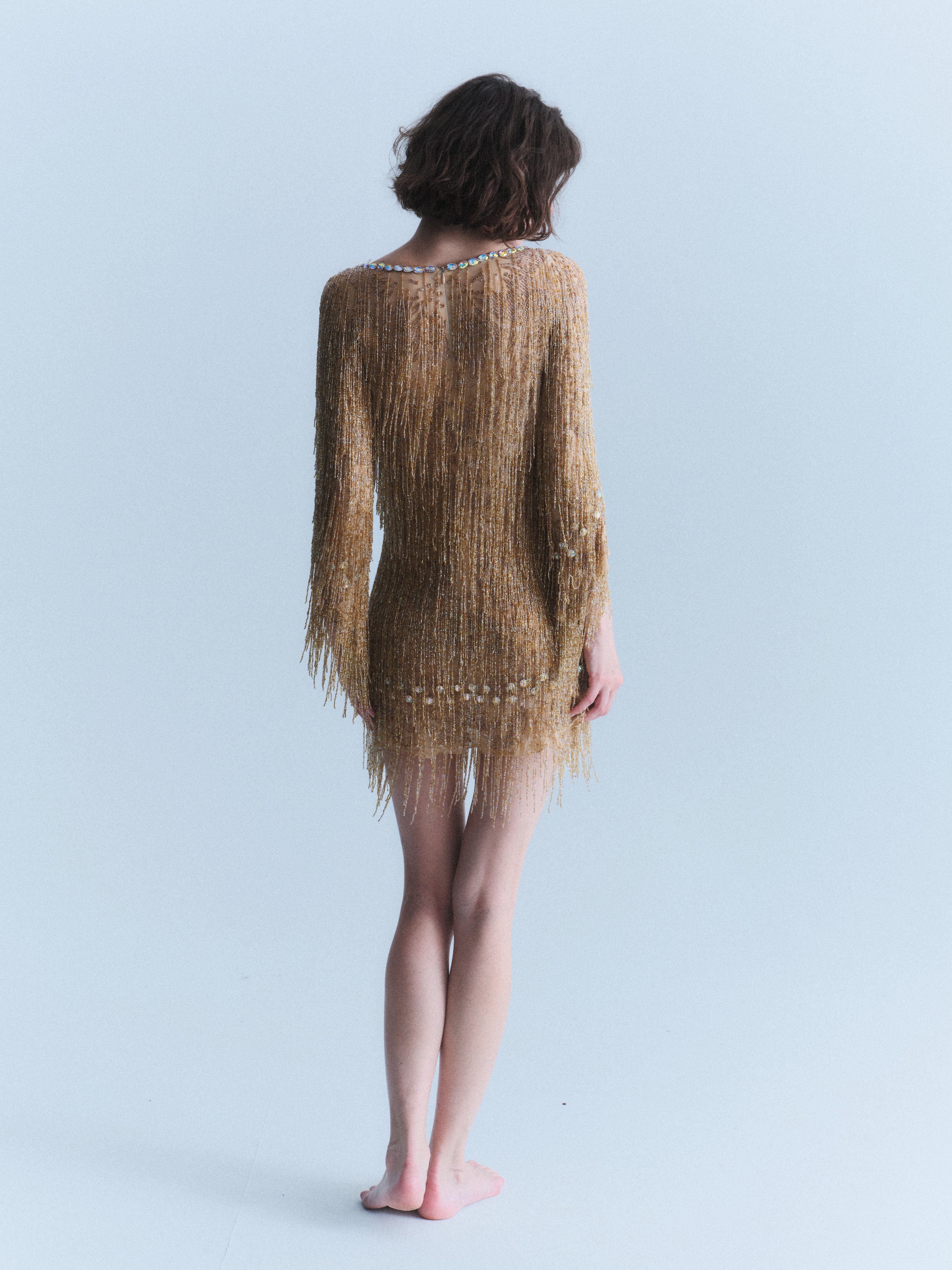 Cavalli FW2002 Beaded Fringe Mini