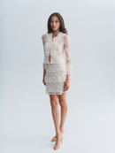 Valentino Ivory Lace Skirt + Top Set