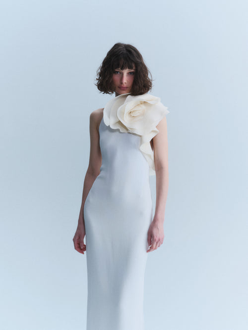 Ralph Lauren 2000s Flower Neck Gown