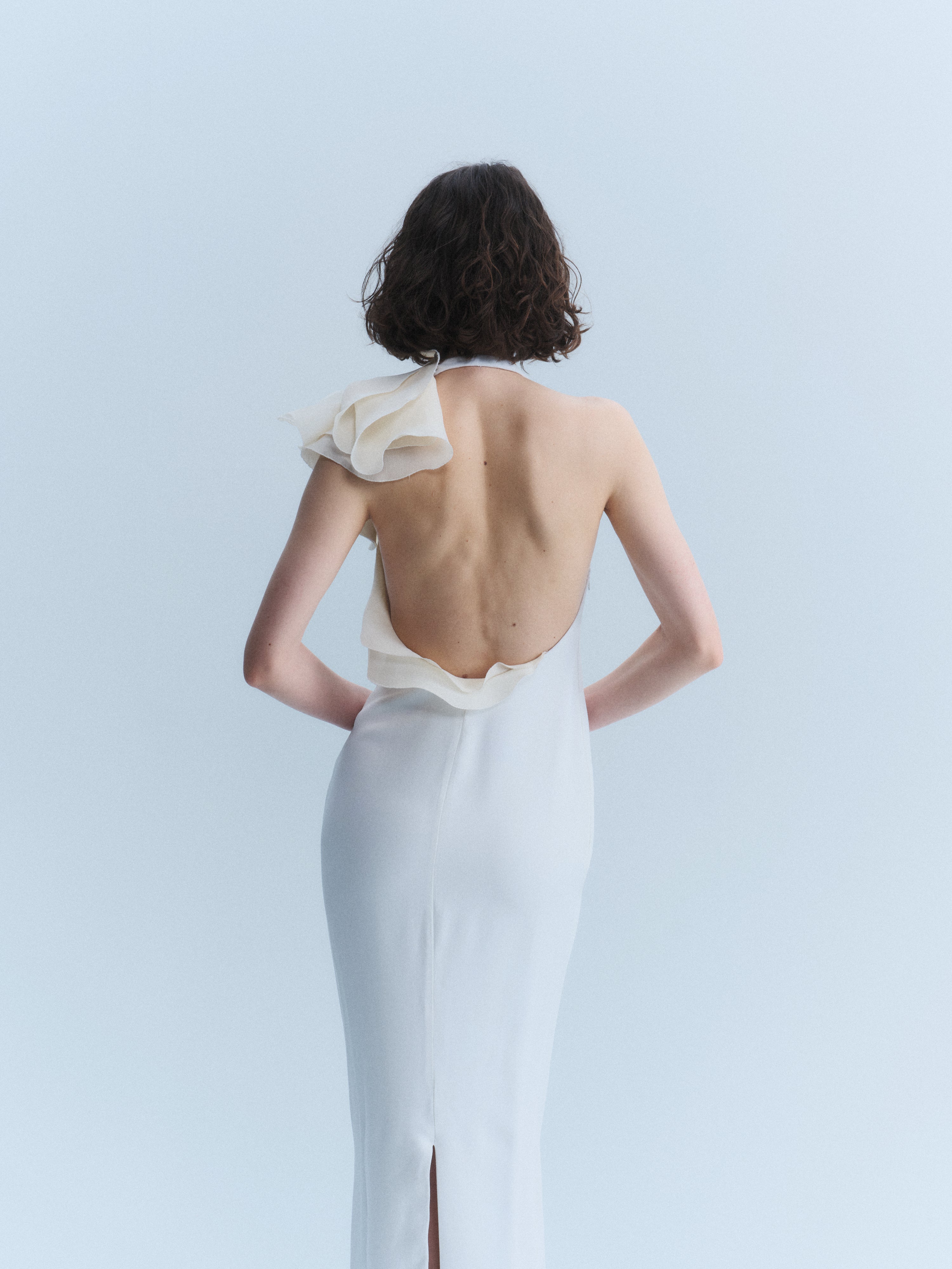 Ralph Lauren 2000s Flower Neck Gown
