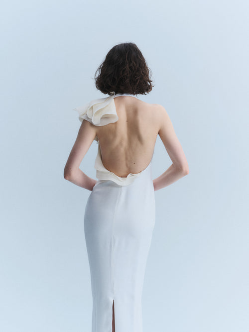 Ralph Lauren 2000s Flower Neck Gown