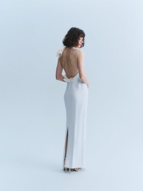 Ralph Lauren 2000s Flower Neck Gown