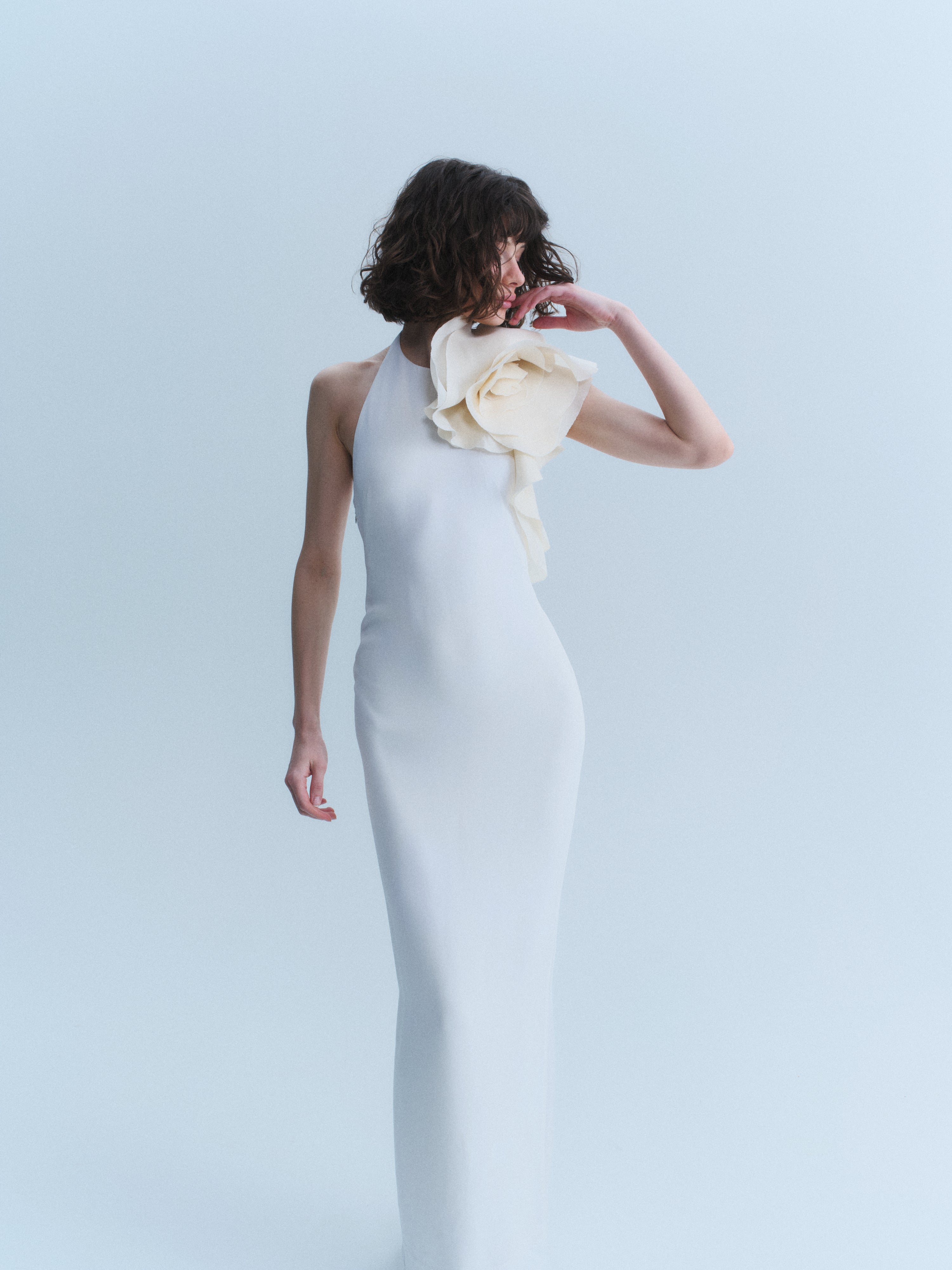 Ralph Lauren 2000s Flower Neck Gown
