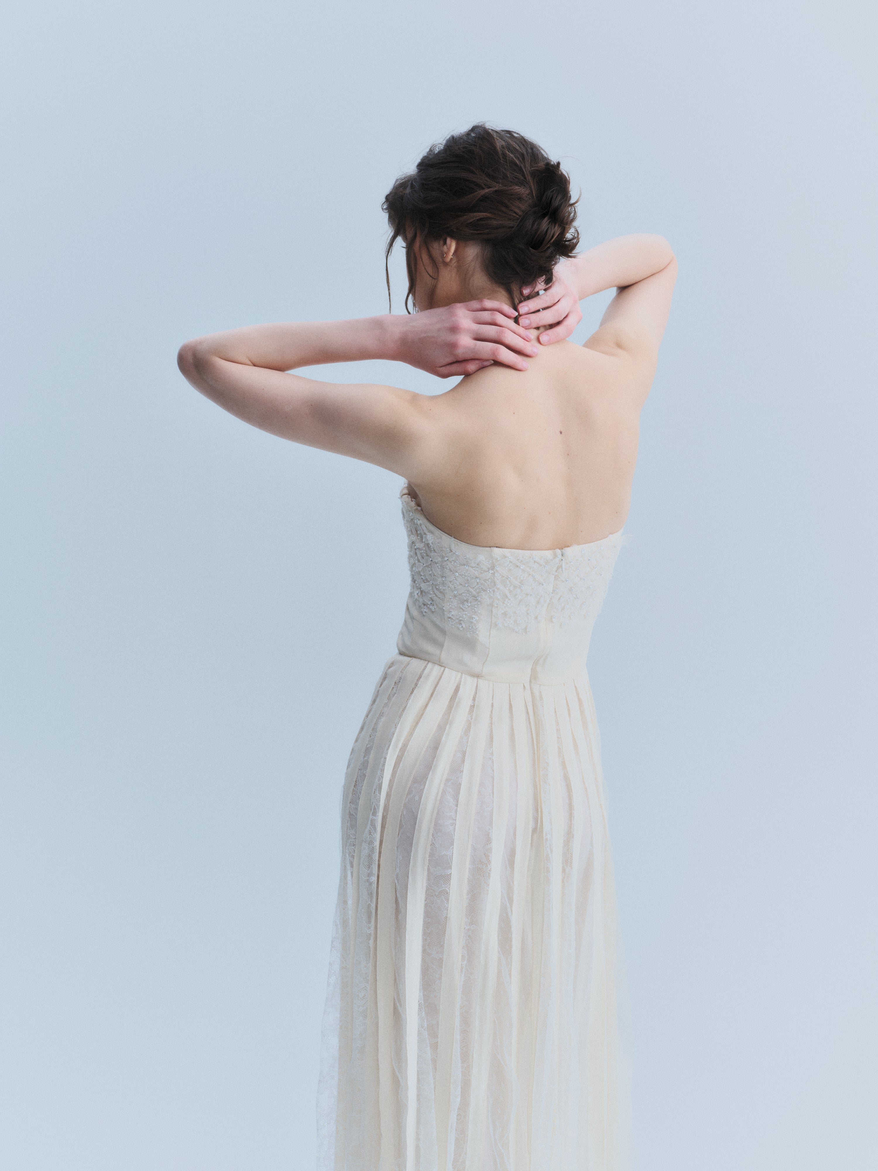 John Galliano Early 2000's Ivory Beaded & Lace Gown