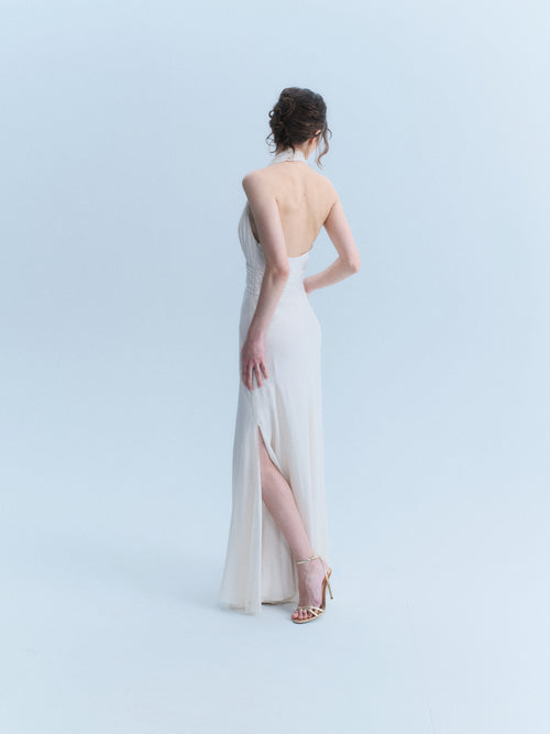 Valentino Early 2000's Silk Halter Gown