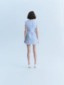 Chanel 2018 Blue & White Tinsel Mini Dress