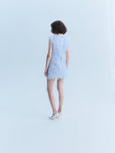 Chanel 2018 Blue & White Tinsel Mini Dress