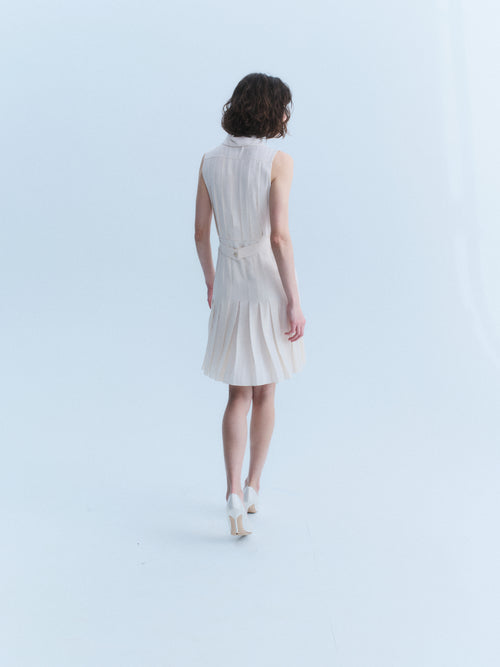 Chanel SS2007 silk pleated mini dress