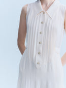 Chanel SS2007 silk pleated mini dress