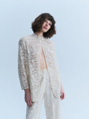 Armani 90's Ivory Lace Pantsuit