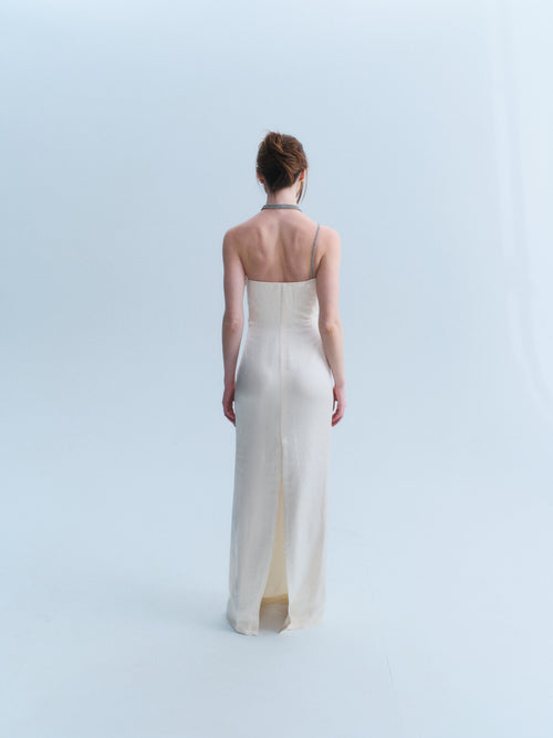 Versace Late 90's Crystal Neck Gown