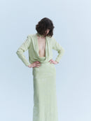 Christian Dior 1986 Pale Green Silk Gown