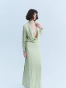 Christian Dior 1986 Pale Green Silk Gown