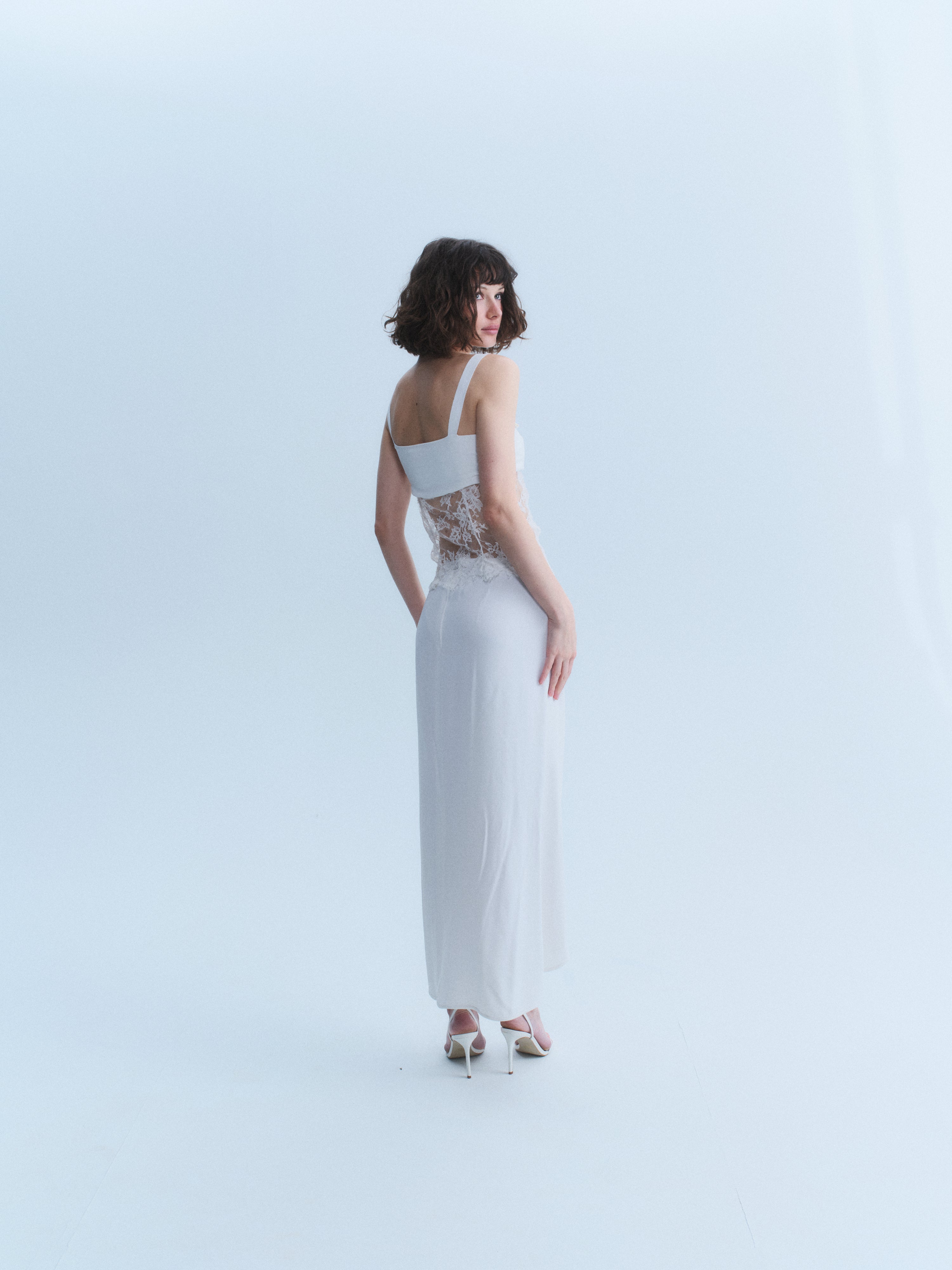 Valentino Early 2000's White Two-Piece Set