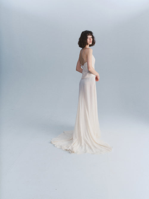 Cavalli 2010 Ivory silk gown