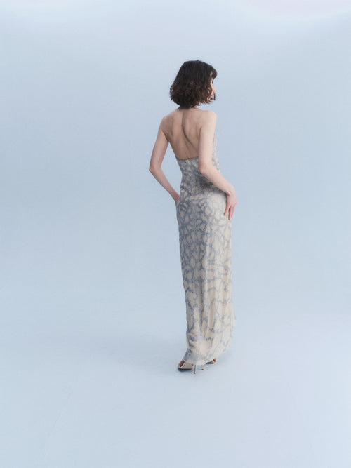 Cavalli 2007 Sequin Halter Gown