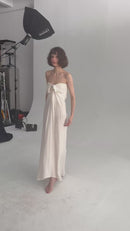 Valentino Early 2000s White Silk Gown
