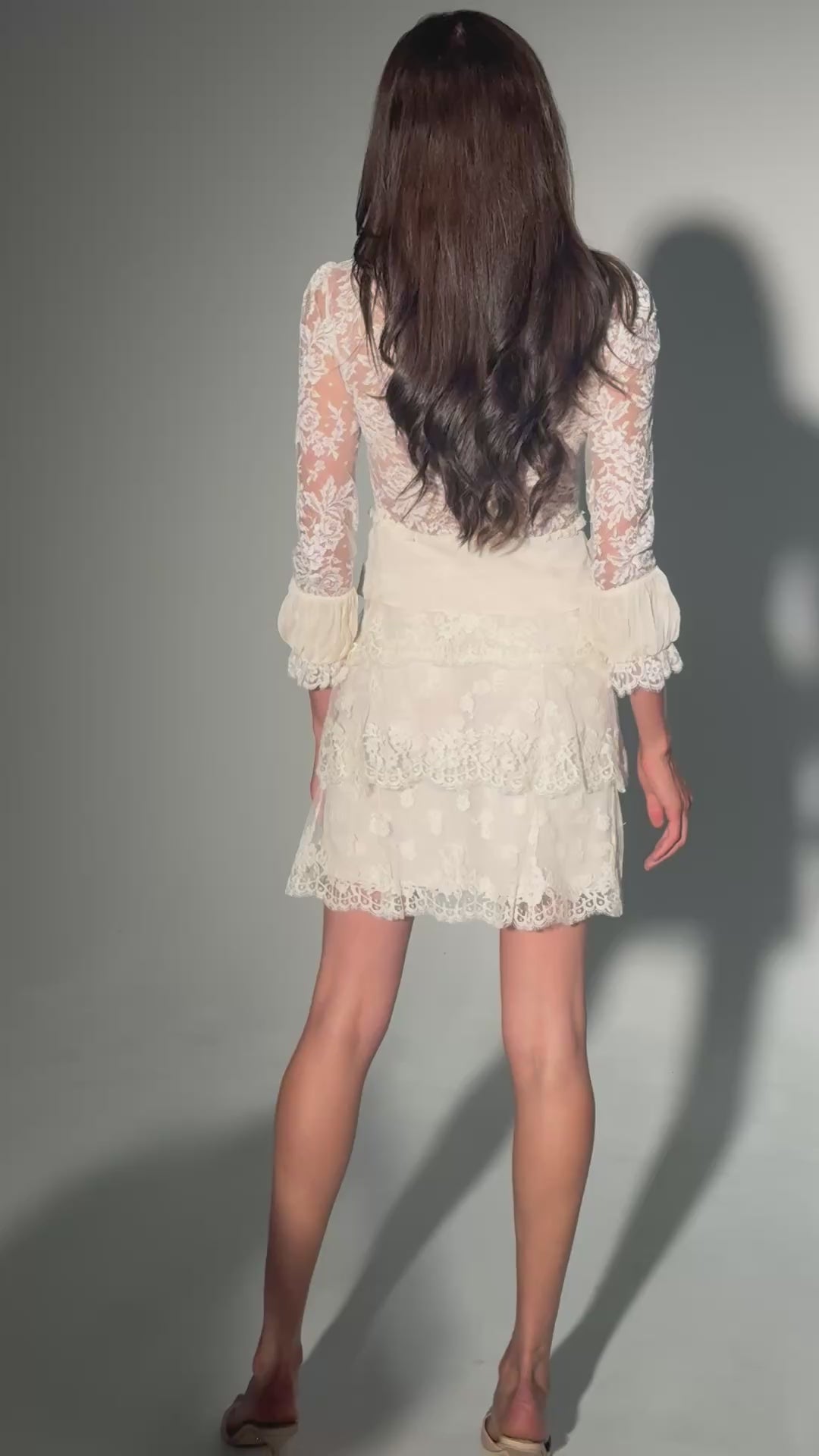 Valentino Ivory Lace Skirt + Top Set