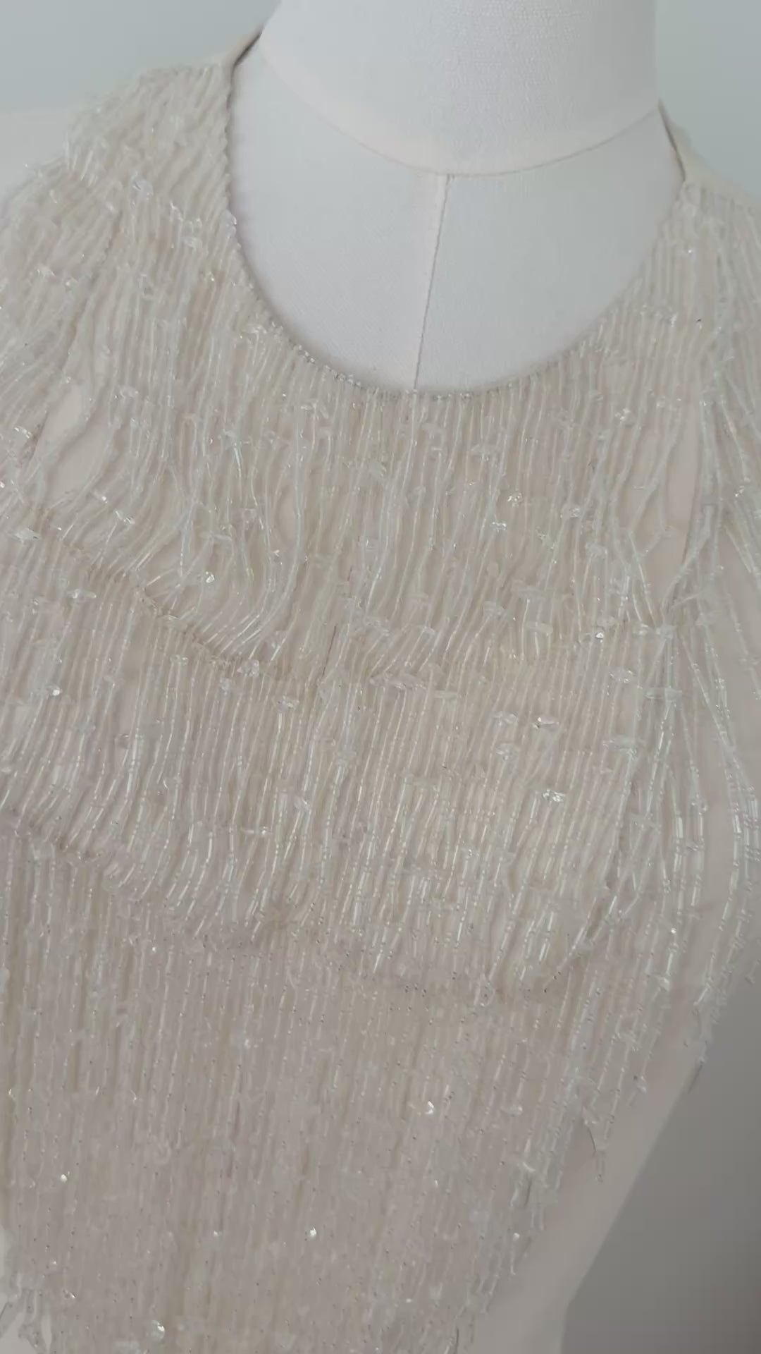 Valentino SS1998 Beaded Fringe Gown