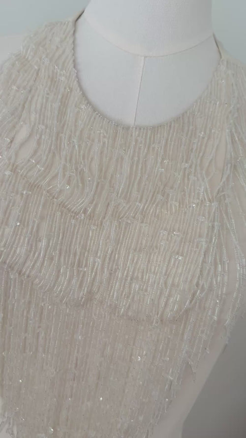 Valentino SS1998 Beaded Fringe Gown