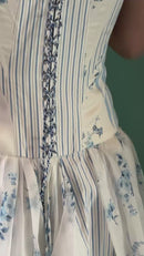 Ralph Lauren White & Blue Patchwork Dress